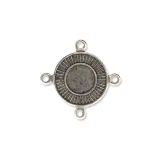 Καστόνι Σύνδεσμος 13mm για Swarovski Flatback SS30 - Antique Silver - 1τεμ