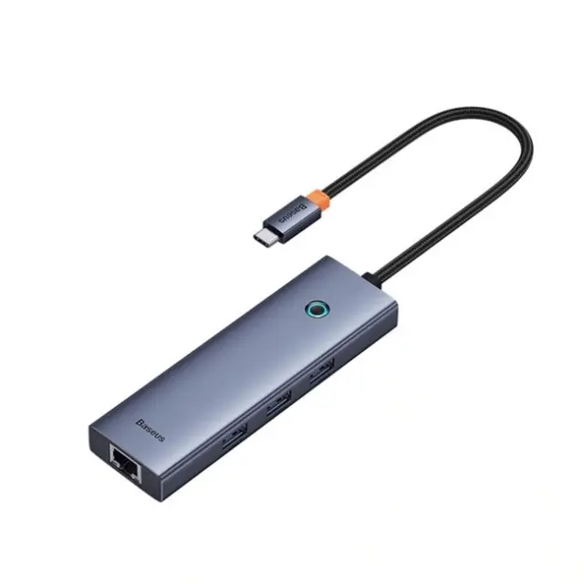 Baseus Docking Station UltraJoy Series 5in1 USB-C HDMI 4K 4x USB-A 3.0 Gray