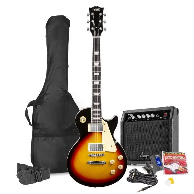 MAX GIGKIT ΠΑΚΕΤΟ ΗΛΕΚΤΡΙΚΗΣ ΚΙΘΑΡΑΣ LP STYLE SUNBURST