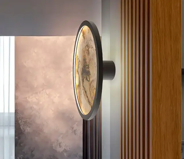 Φωτιστικό τοίχου Stone black LED CCT με slate όψη Γκρί Μαύρο Σκούρο Γκρί
