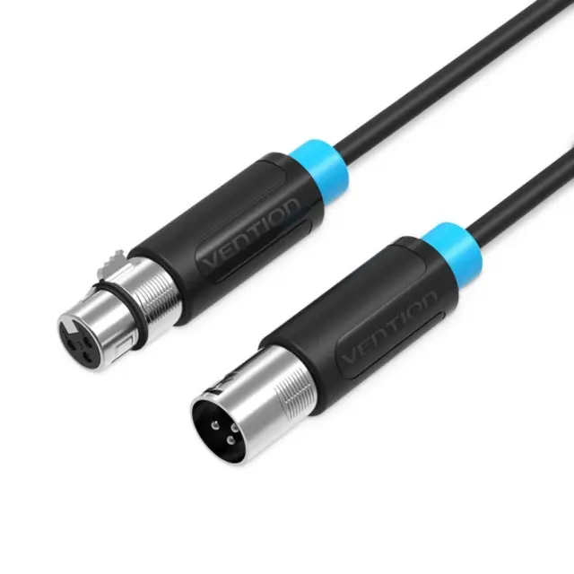 VENTION XLR Audio Extension Cable 2M Black (BBFBH) (VENBBFBH)