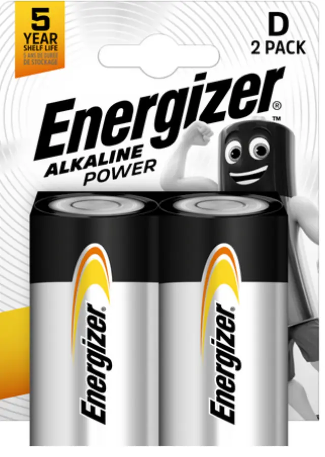 Αλκαλική Μπαταρία Energizer Alkaline Power LR20/D alkaline battery (blister) 2τμχ (LR20DB2E) (ENELR20DB2)