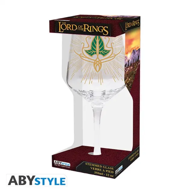 Ποτήρι γυάλινο LORD OF THE RINGS - Stemmed glass - "Lorien Leaf" ABYVER314 2