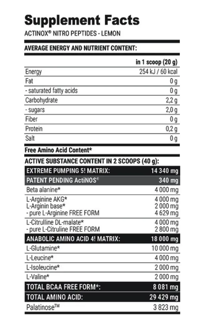 Extrifit Actinox Nitro Peptides cherry, 620-g 2