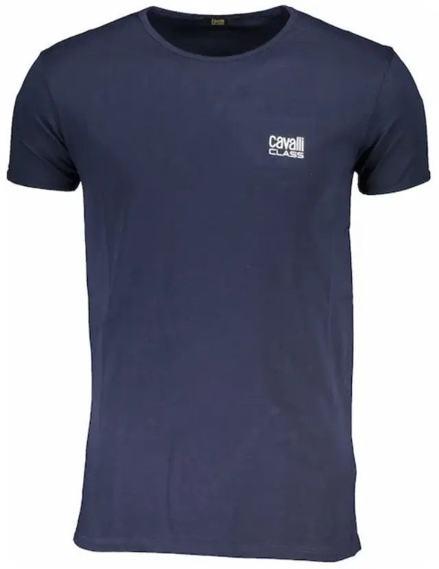 Cavalli Class - Ανδρική Μπλούζα T-Shirt Κοντομάνικη Regular Fit QXO03AJD003-04926 Μπλε 3