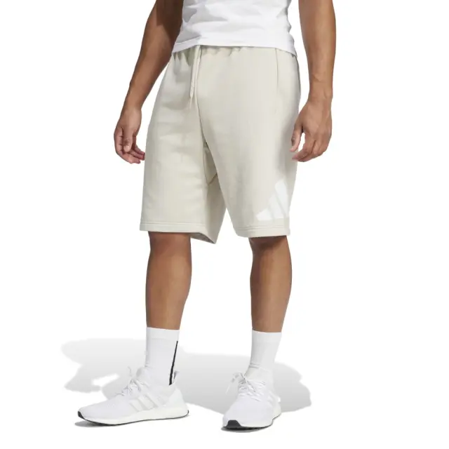 adidas Essentials Big Logo French Terry Short (JE8955-Beige) - Μπέζ - XL