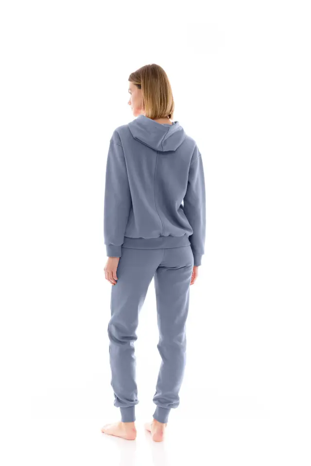 W1464 - Blue Cloud - HOMEWEAR HOOD SOFT SOLID 2