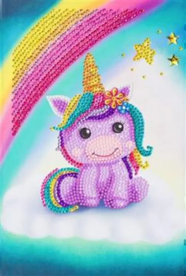 Craft Buddy Notebook Crystal Art Unicorn Smile