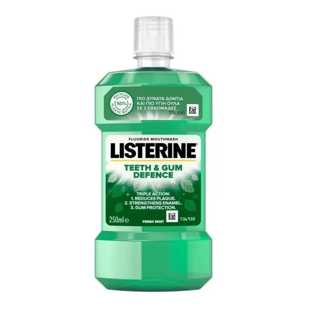 Listerine Teeth & Gum Defence Στοματικό Διάλυμα για Υγιή Δόντια & Ούλα, 500ml