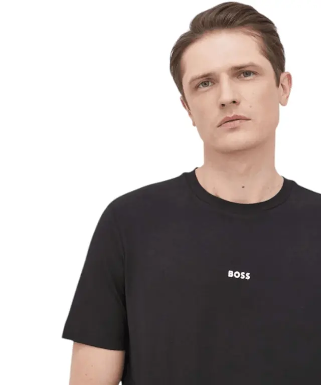 Hugo Boss - Ανδρικό T-shirt Tchup Relaxed Fit 50473278-001 Μαύρο 2