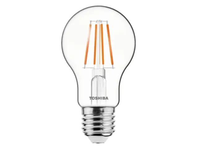 Toshiba LED Filament A60 E27 4.5W 2700K Dimmable (DELS-FBW44P527DF11) 2