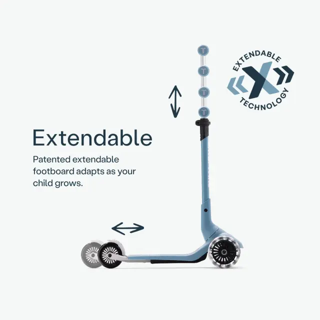 SmarTrike Xtend Mini+ Τρίτροχο Πατίνι με Φωτιζόμενες Ρόδες Blue 2+ Ετών 3