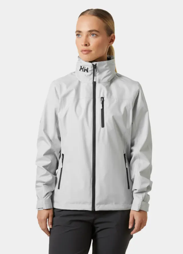Helly Hansen Crew Hooded Sailing Jacket 2.0 Grey Fog Μπουφάν Γυναικείο Καλοκαιρινό - S 3