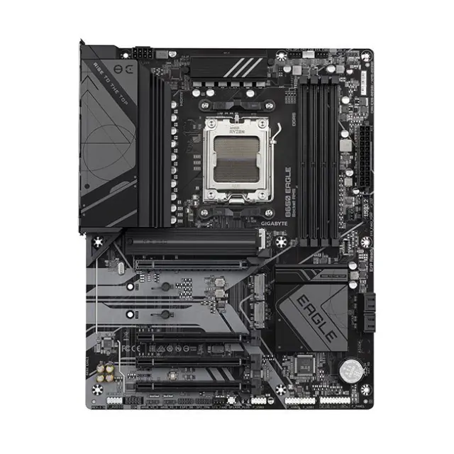 GIGABYTE B650 EAGLE Motherboard - AMD Ryzen 9000 Series CPUs, 1222 Phases VRM, up to 7600MHz DDR5 (OC), 1xPCIe 5.0 2xPCIe 4.0 M.2, GbE LAN, USB 3.2 Gen 2 2