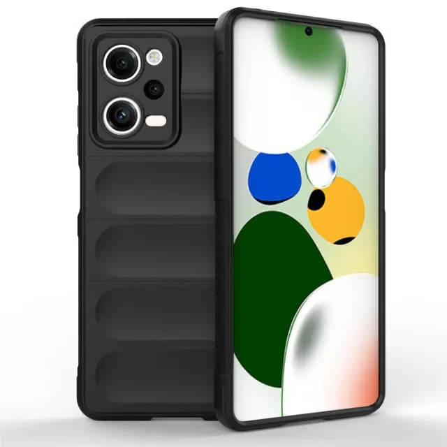 Θήκη Σιλικόνης Rugged Anti Scratch για Xiaomi Redmi Note 12 Pro 5G / Poco X5 Pro 5G - Black OEM