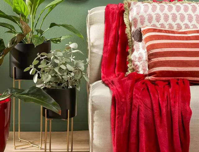 Κουβέρτα Famke In The Mood Collection με διαστάσεις 180x130cm - Red 1132788