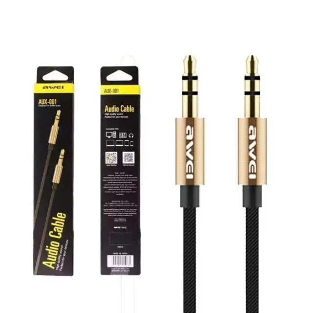 Καλώδιο ήχου Jack 3.5mm - AUX-001 - 1m - AWEI - 014281 2