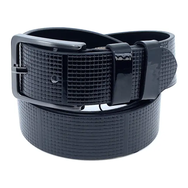 Μαύρη Ζώνη P.U. Leather Satin 4 cm - 110cm