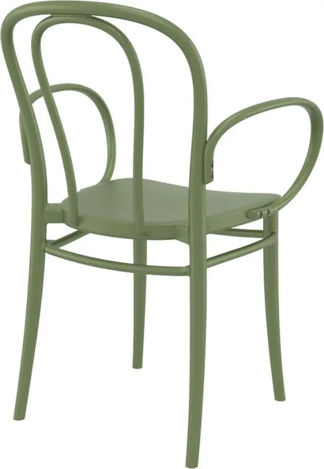 Πολυθρόνα Στοιβαζόμενη VICTOR Olive Green PP 57x52x85cm 2