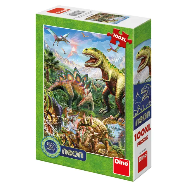 ΚΟΣΜΟΣ ΔΕΙΝΟΣΑΥΡΩΝ ΝΕΟΝ 100XL (Puzzle 24 - 100 Τεμ.) - 8590878394155