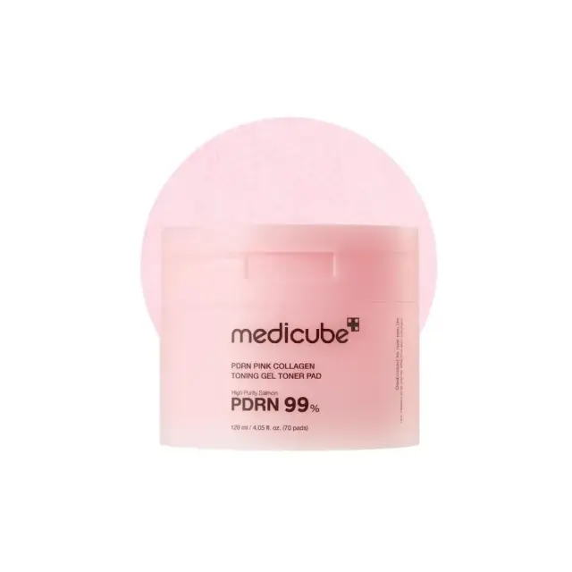 Medicube PDRN Pink Collagen Toning Gel Toner Pads, Εμποτισμένα Πανάκια με Τόνερ σε Τζελ, 70 pads