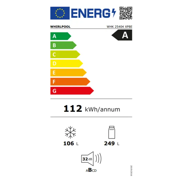 ΨΥΓΕΙΟΚΑΤΑΨΥΚΤΗΣ (203.5χ60χ66,3) WHK 25404 XP8E WHIRLPOOL (A) 3