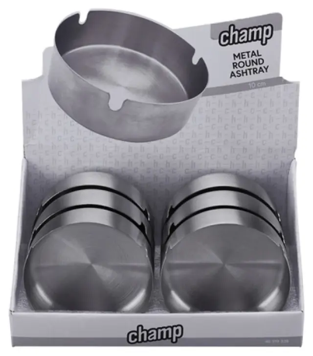 Champ Metal Round Ashtray Μεταλλικό Τασάκι - 8cm 2