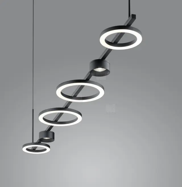 KAIROS Κρεμαστό Φωτιστικό LED 36W Ματ Μαύρο Dimmable IP20 Σατινέ 2