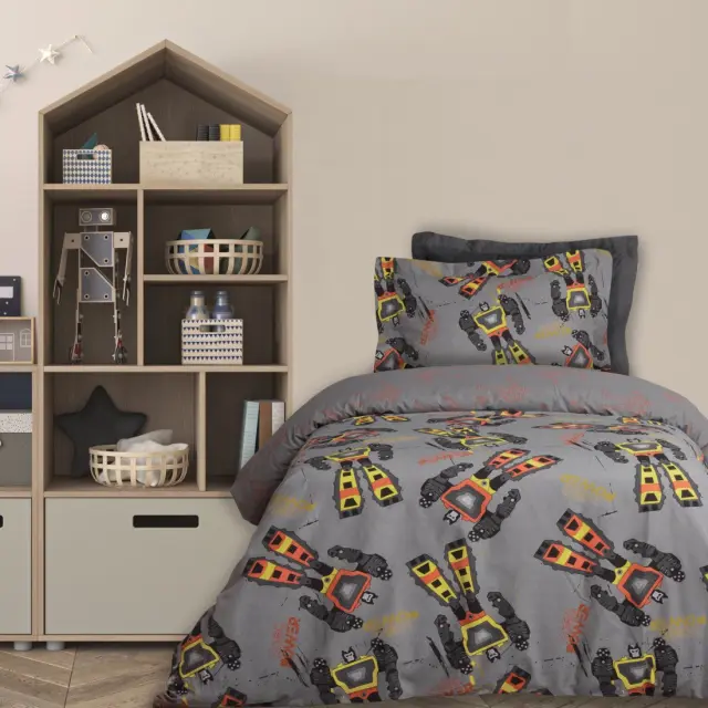 Σετ Σεντόνια 170x260 Μονά Kid Das Home 4974 Grey 100% βαμβακερόΧωρίς Λάστιχο