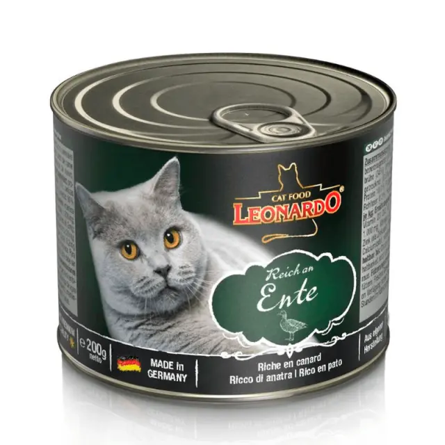 Leonardo Duck Super Premium Κονσέρβα Γάτας με Πατέ Πάπιας 200gr