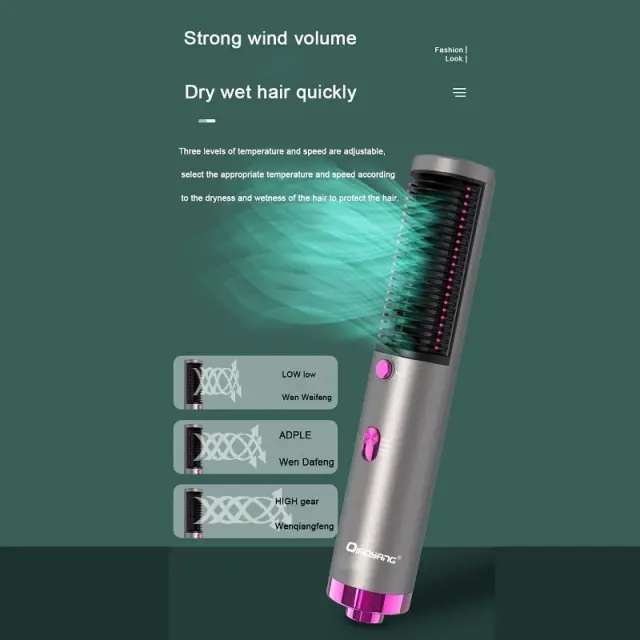 QIAOYANG Ηλεκτρική Βούρτσα Ζεστού Αέρα QA-T637 – Professional Hot Air Brush 400004 3