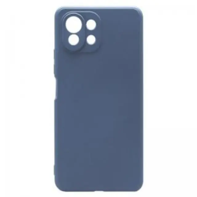 Θήκη Liquid Silicon inos Xiaomi Mi 11 Lite/ Mi 11 Lite 5G L-Cover Μπλε Ραφ N55555 3