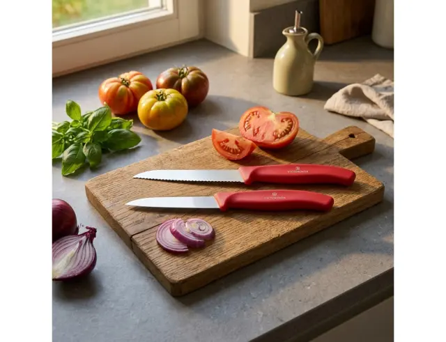 Σετ Μαχαίρια Γενικής Χρήσης Victorinox Swiss Classic με μήκος λεπίδας 8cm - Red - 2 τεμάχια6.7491.2C1