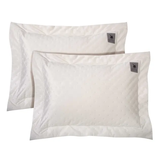 Ζεύγος Μαξιλαροθήκες 50x70+7 Oxford Classic Greenwich Polo Club 3429 Λευκό 100% Microfiber