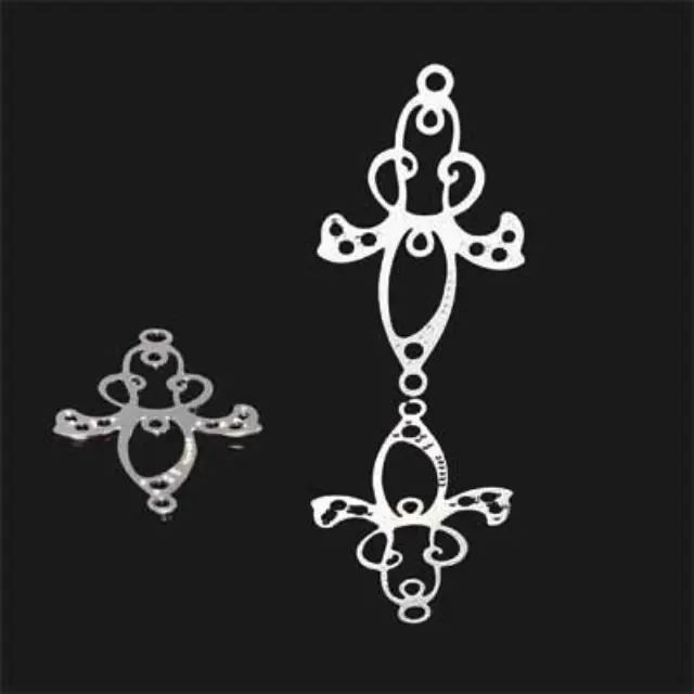 Διακοσμητικό Forever Silver Chandelier 30x19mm - 2τεμ