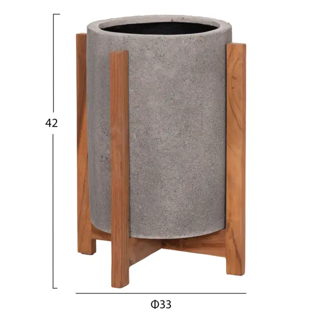 ΓΛΑΣΤΡΑ ΕΣΩΤ.ΧΩΡΟΥ FB94682.03S FIBER CEMENT ΓΚΡΙ-TEAK ΒΑΣΗ Φ33x42Υεκ 2