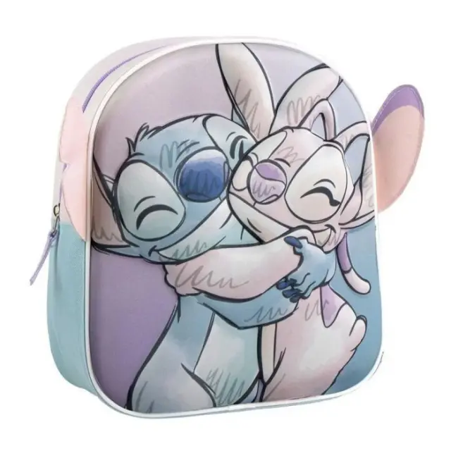 Disney Lilo and Stitch Hug 3D Σχολική Τσάντα Πλάτης Δημοτικού Μπλε 31x25x10 cm Λιλά