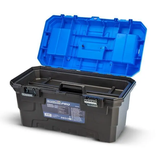 Bormann Pro BTB3314 - Εργαλειοθήκη Χειρός Πλαστική "Wolf", Μεταλλικά Κουμπώματα & Ταμπακέρα (054313) 3