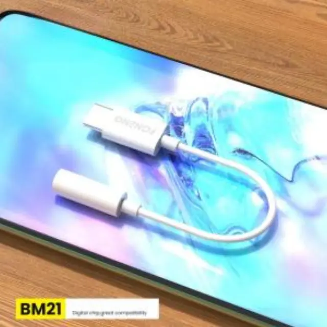 Αντάπτορας Foneng BM21 3.5mm Θηλυκό σε USB C Αρσενικό 0.1m Λευκό N71207 2