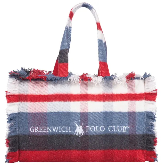 GREENWICH POLO CLUB ΡΙΧΤΑΡΙ 130X170 ΜΕ ΤΣΑΝΤΑ ΜΙΚΡΗ ESSENTIAL 2531 BLUE, RED 2