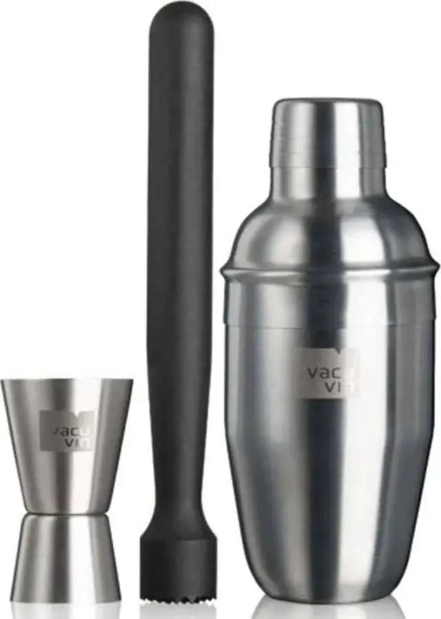 Vacu Vin Σετ Εργαλεία Κοκτέιλ Ανοξείδωτα Bar in a Box 350ml Inox Μαύρο