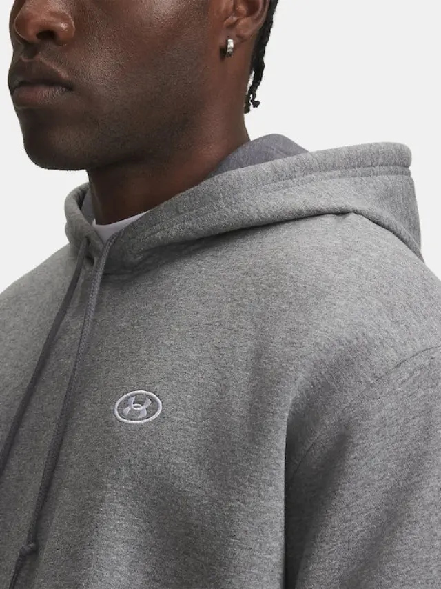 Under Armour Men's Rival Fleece Hoodie Γκρι 6013448-025 (Under Armour) - Small 3