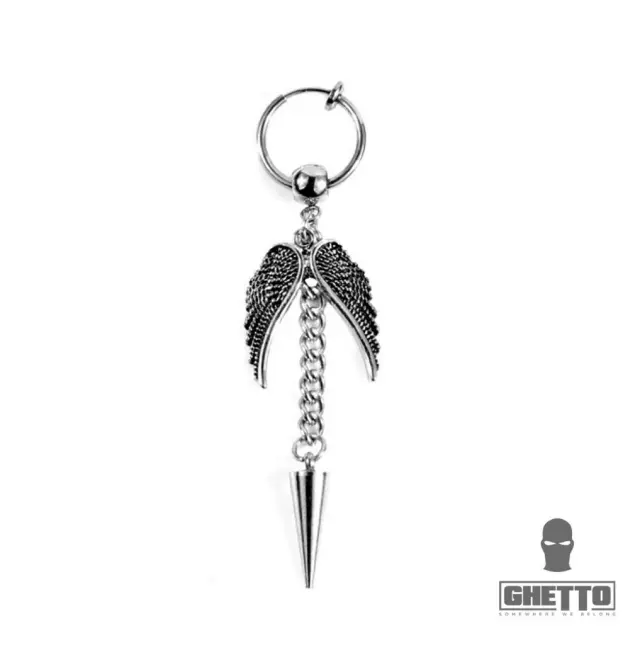 Ghetto Kpop Metal Wings Earrings 1pcs