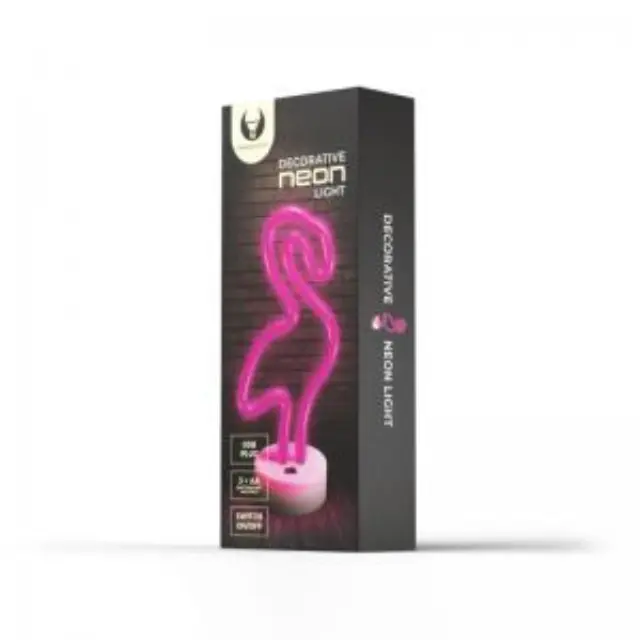 Neon LED Forever Light FSNE01 FLAMINGO (USB/Μπαταρίας & On/Off) με Stand Ροζ N64440 3
