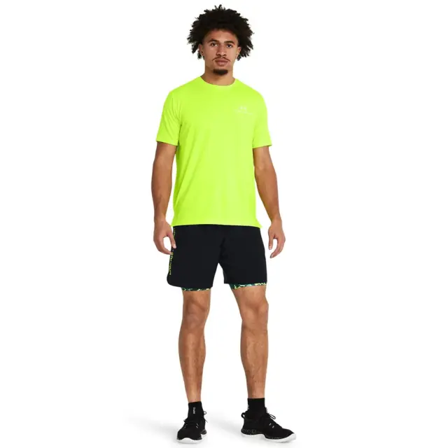 Under Armour Woven Shorts (1383356-002) - Μαύρο-Κίτρινο - S 3