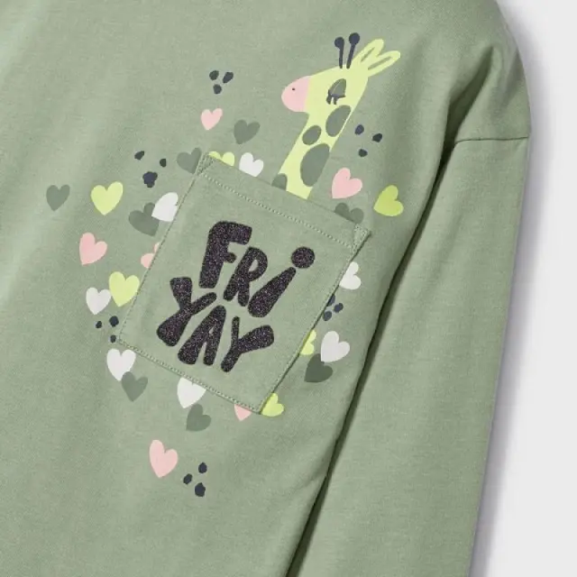 Mini 2 έως 10 ετών Pack 2 μπλούζες μακρυμάνικες ECOFRIENDS μέντα - 9Ε 2