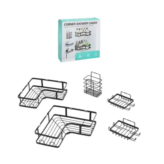 Σετ Γωνιακές Ραφιέρες Μπάνιου 5τμχ – Corner Shower Caddy 0284009