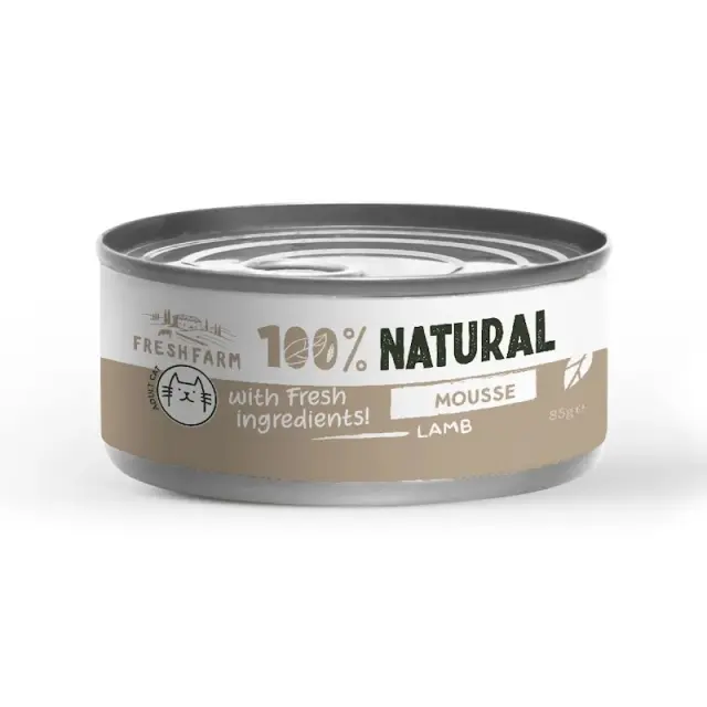 Fresh Farm 100% Natural Cat Mousse Αρνί 85g Μονόχρωμο