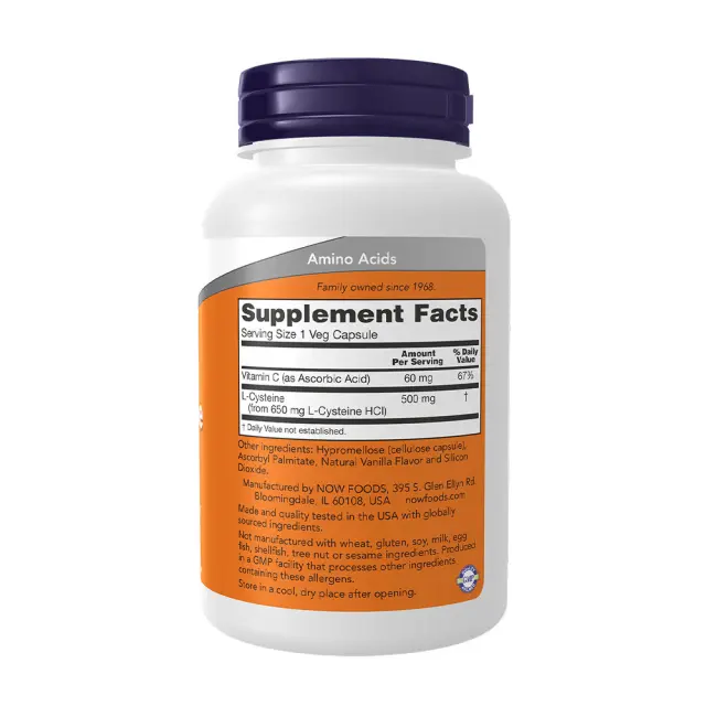Now Foods L-Cysteine 500 mg 2