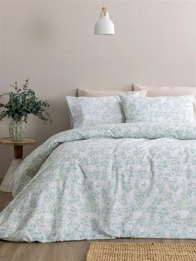 Σετ Σεντόνια 240x260 Υπέρδιπλα Fashion Life FL6294 Πράσινο-Γκρι 100% βαμβακερόΧωρίς Λάστιχο